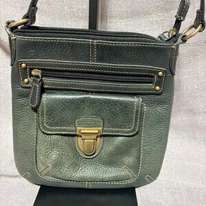 Deep Green Fossil Crossbody